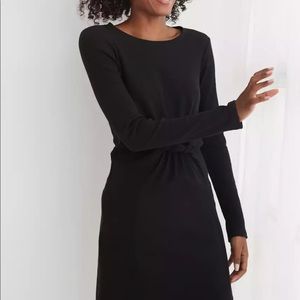 Aerie Ribbed Long Sleeve Twist Front Dress